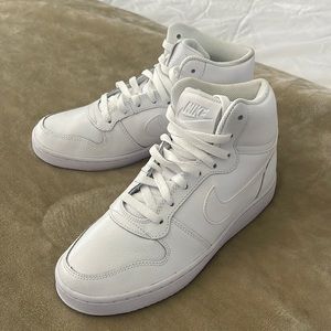 White Nike high tops